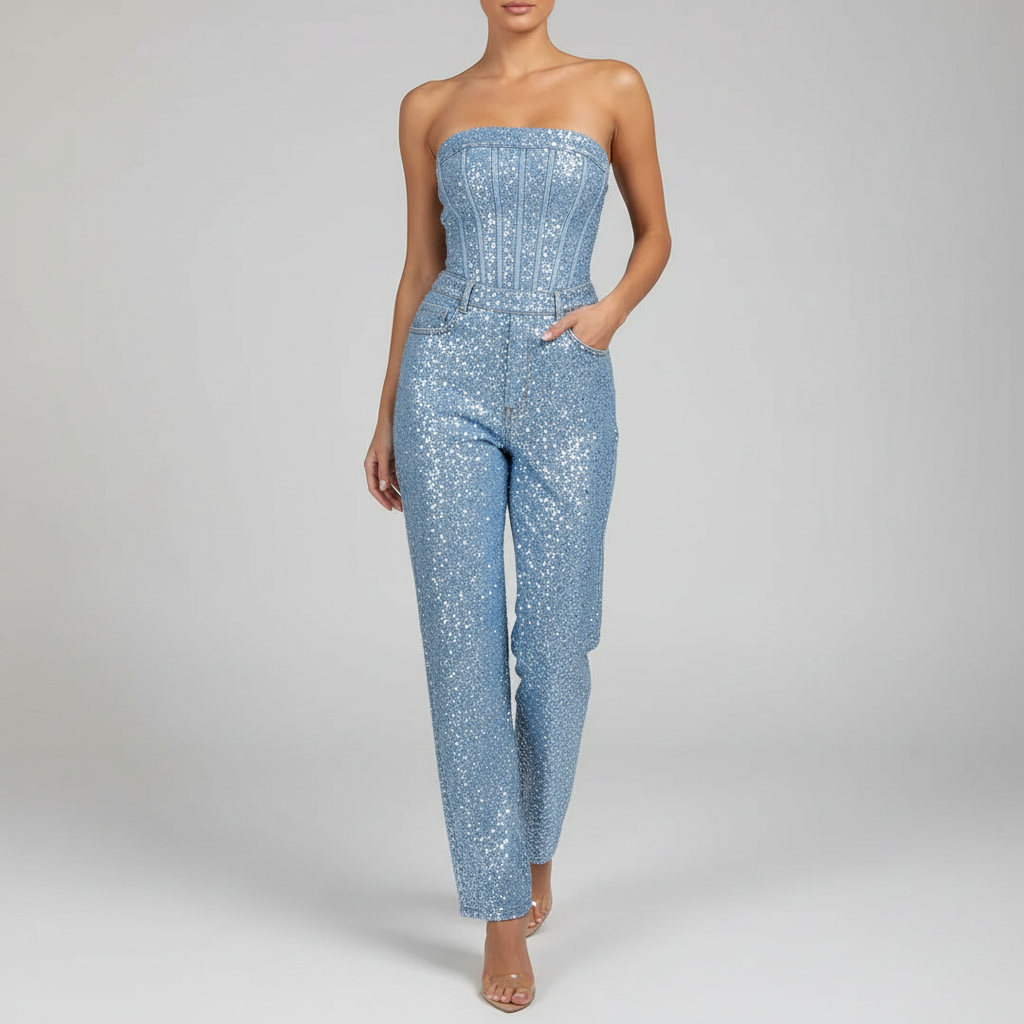 Platomer | Axelbandslös jumpsuit med avslappnad passform