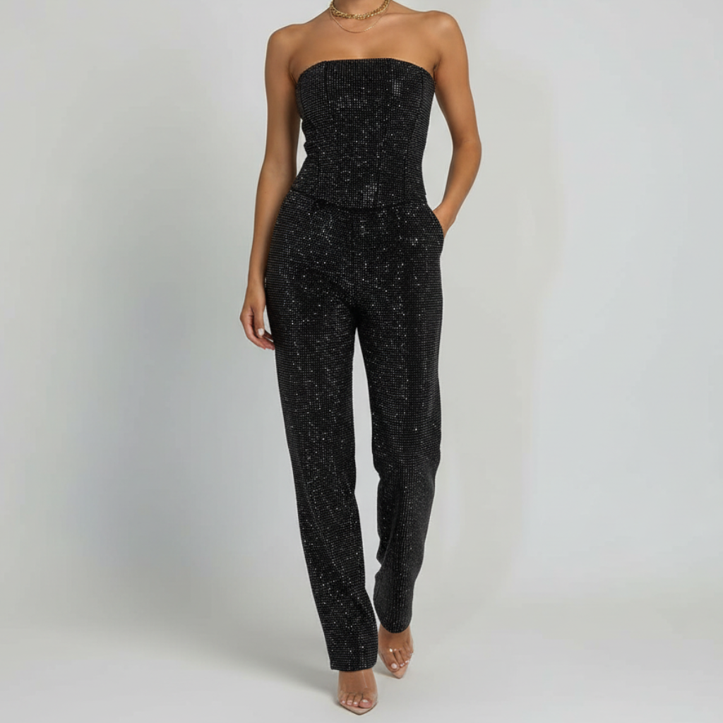 Platomer | Axelbandslös jumpsuit med avslappnad passform