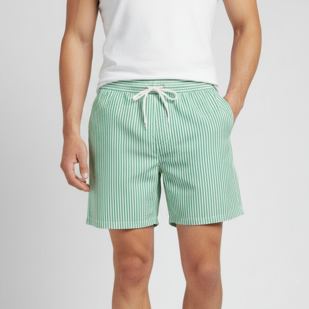 Platomer | Elastiskt midjeband och andningsbart tyg badshorts