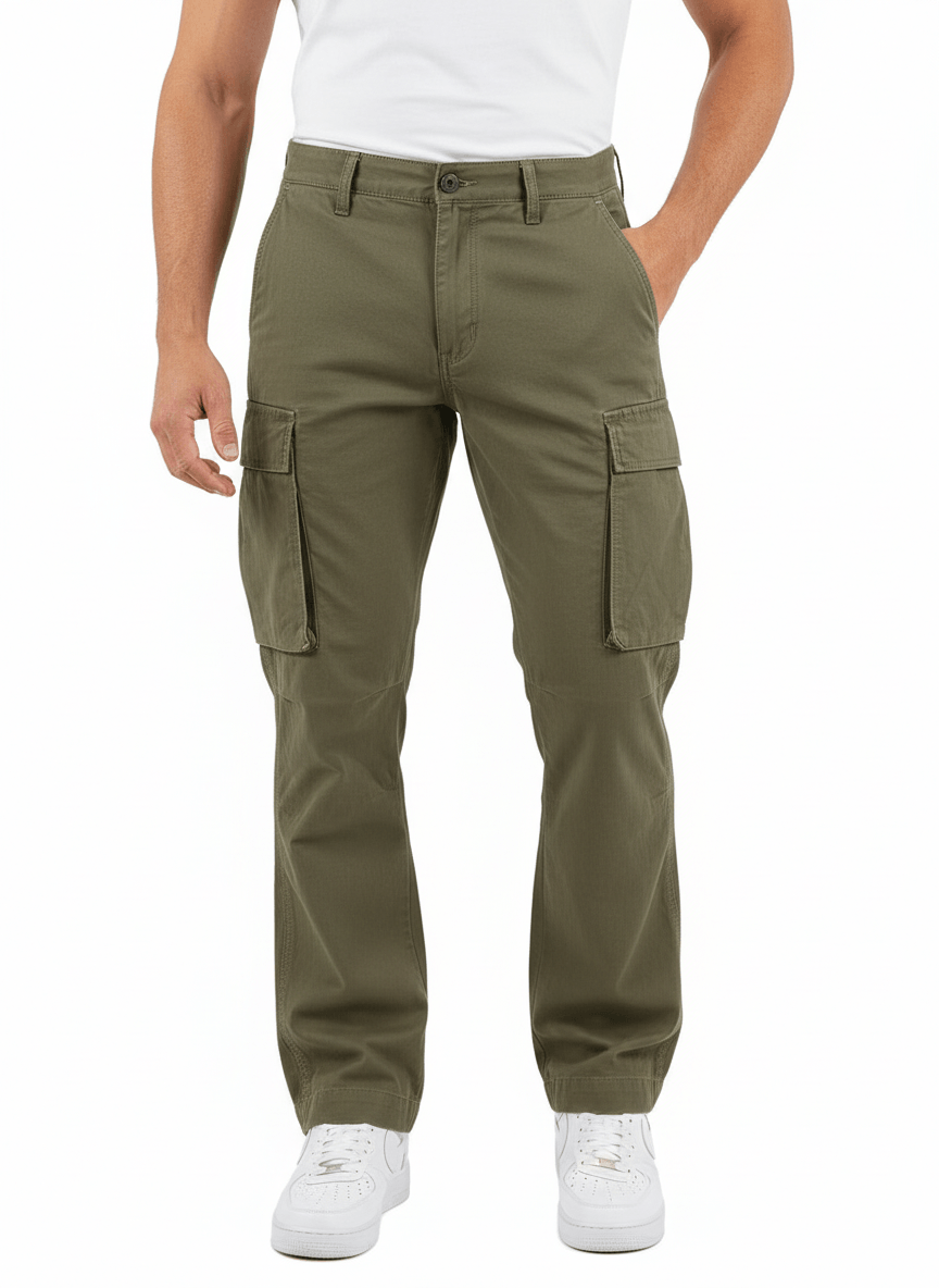 Platomer | Stretchmaterial cargobyxor med praktiska fickor