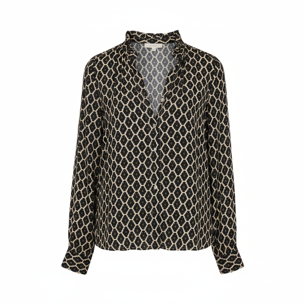 Platomer | V-ringad blus med avslappnat snitt