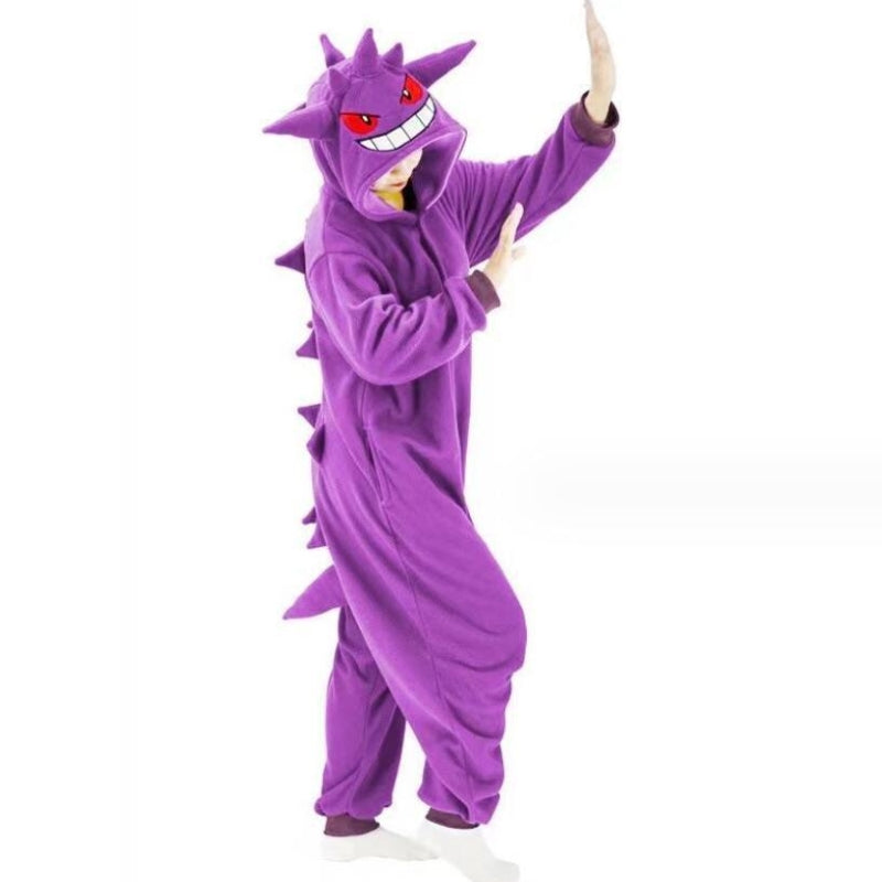 Kigurumipyjamas i mjuk fleece, unisex onepiece för vuxna och barn, mysig och varm för hela familjen - view 3
