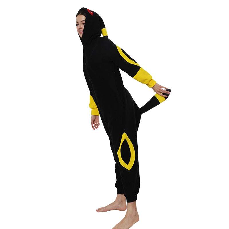 Kigurumipyjamas i mjuk fleece, unisex onepiece för vuxna och barn, mysig och varm för hela familjen - view 7