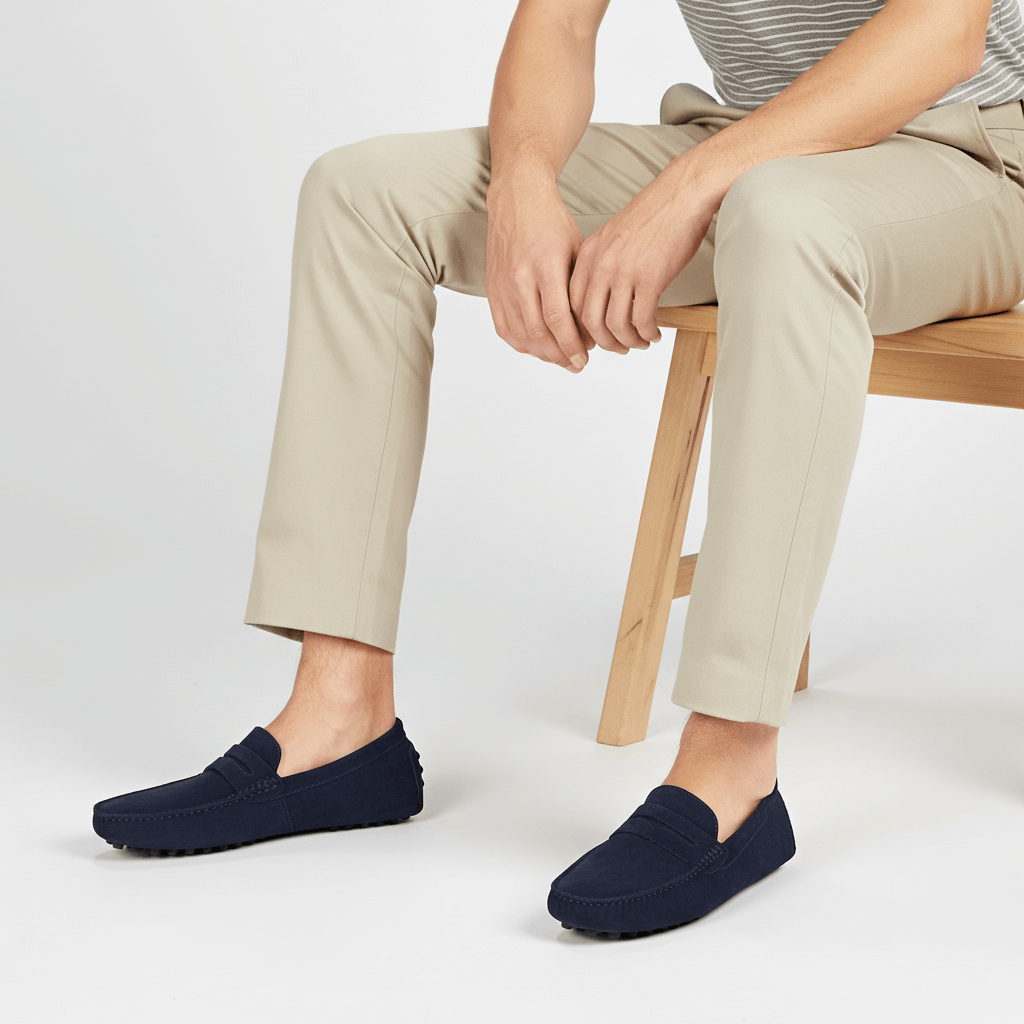 Loafers för herr i mocka med mjuk innersula och italiensk design - view 14