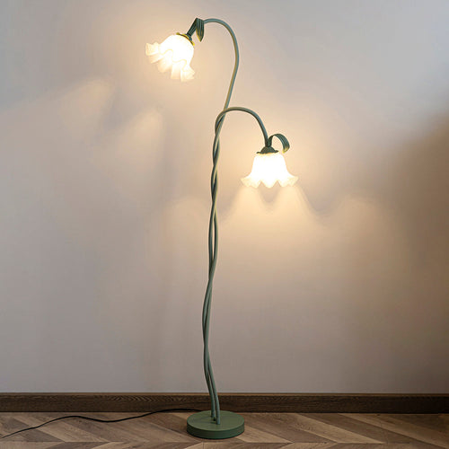 Calla Blommor Golvlampa | Elegant Design för Vardagsrummet med Grön Matt Finish 0