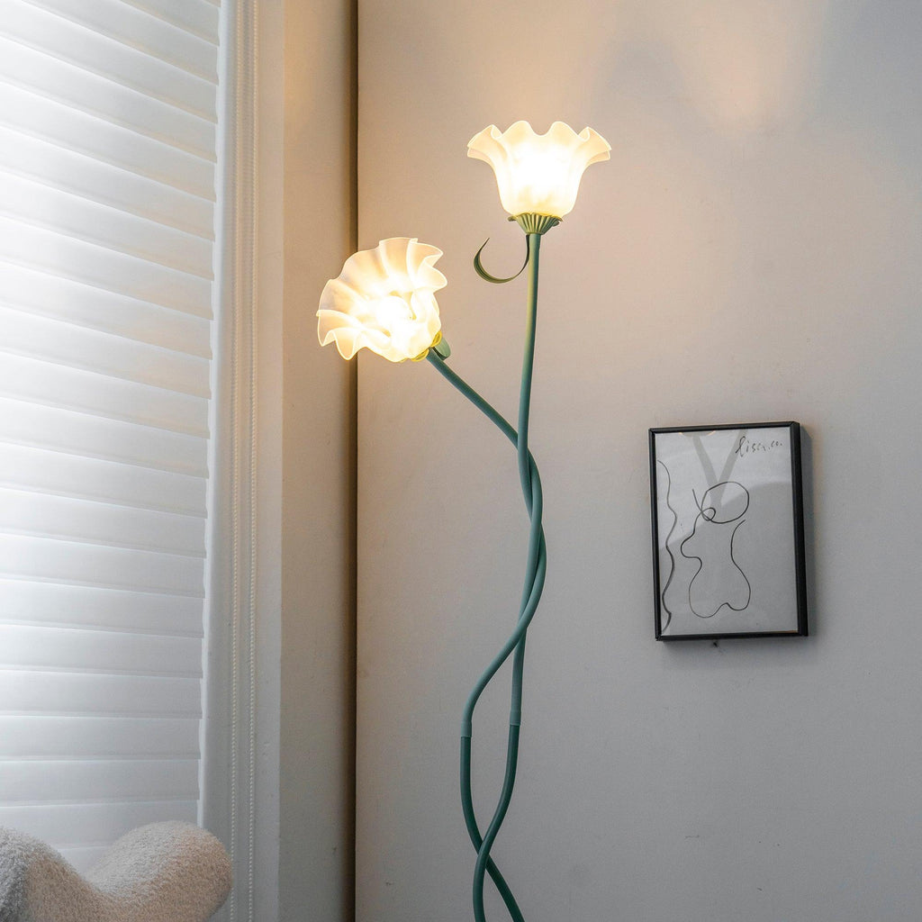 Calla Blommor Golvlampa | Elegant Design för Vardagsrummet med Grön Matt Finish 8