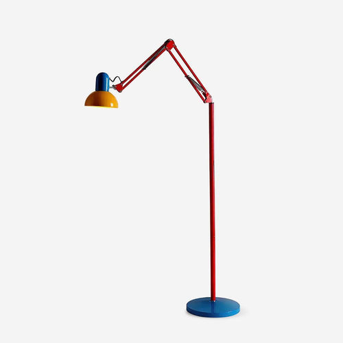 Flexo Memphis | Modern Golvlampa med Justerbar Arm i Färgglad Design