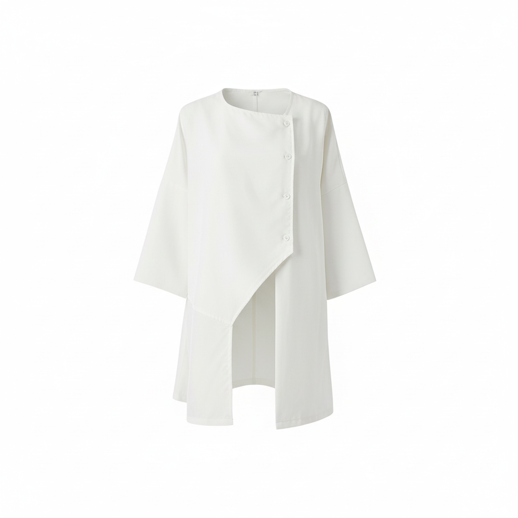 Platomer | Asymmetrisk blus med knapprad