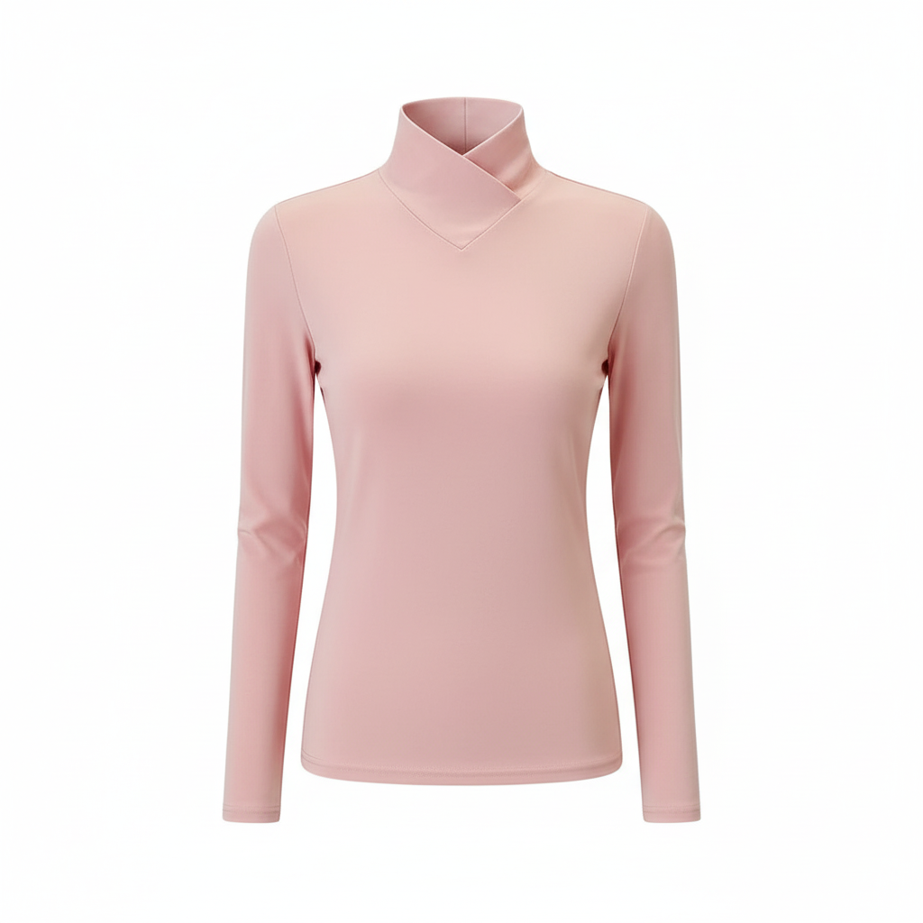 Platomer | Blus med hög hals i mjukt tyg