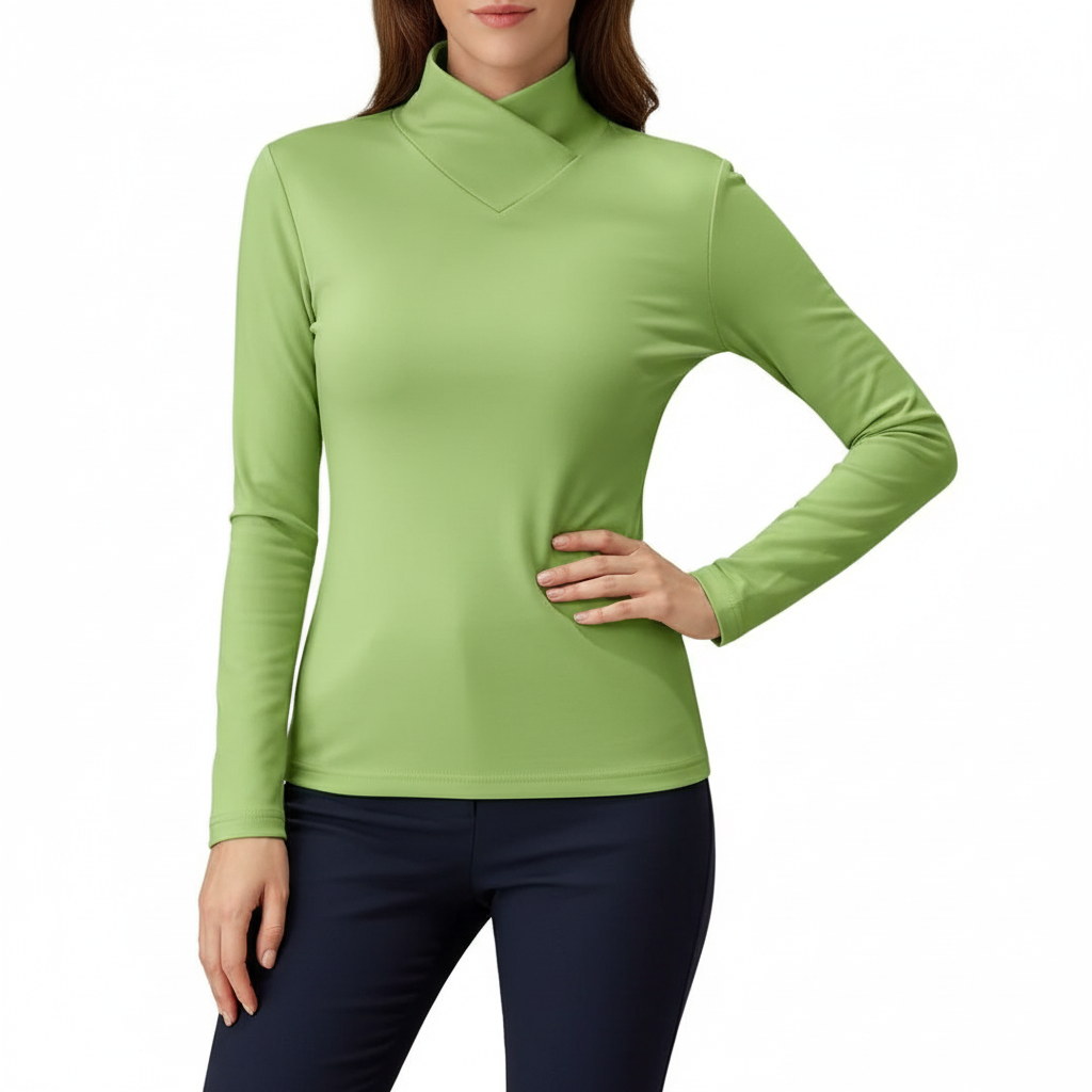 Platomer | Blus med hög hals i mjukt tyg