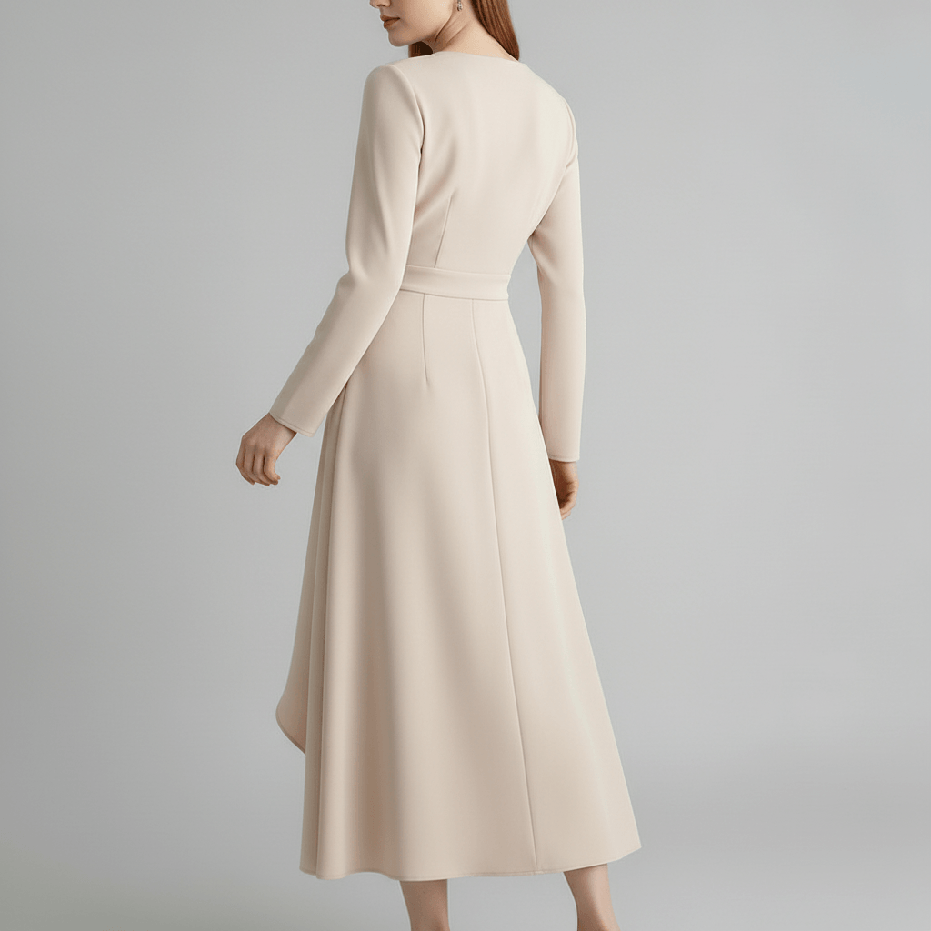 Platomer | Elegant midiklänning med paljetterade ärmar