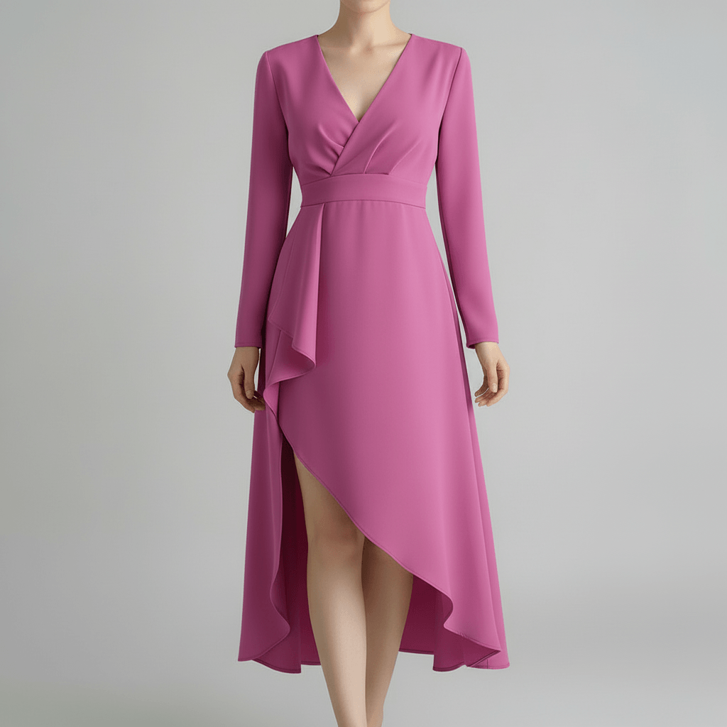 Platomer | Elegant midiklänning med paljetterade ärmar