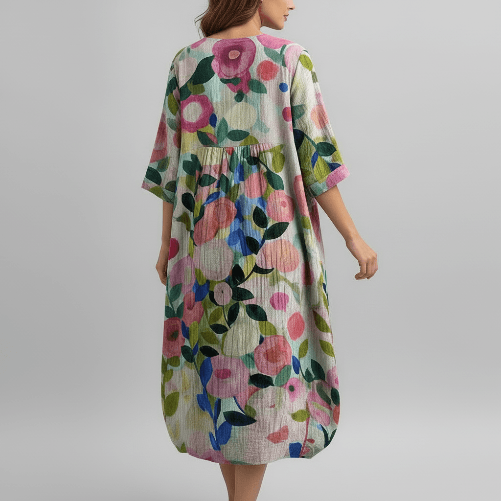 Platomer | Färgglad blommig sommarklänning