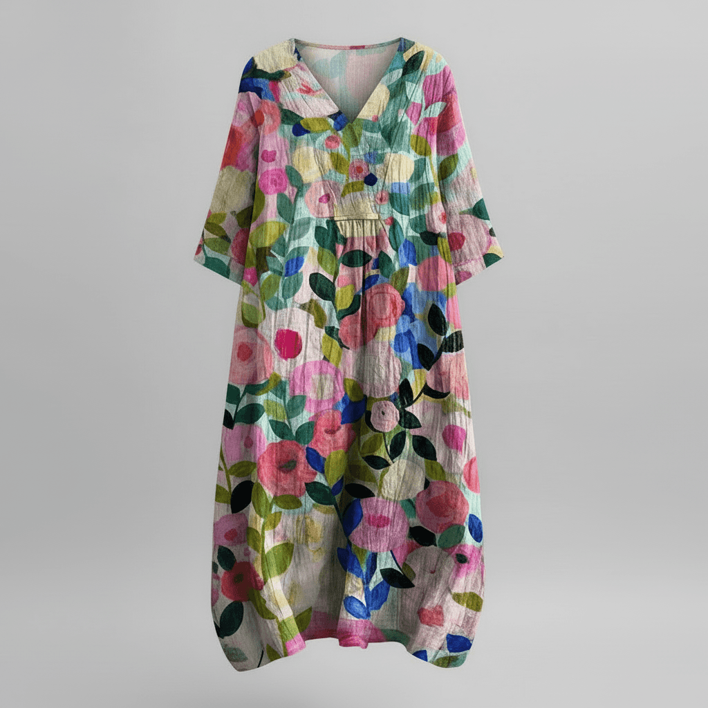 Platomer | Färgglad blommig sommarklänning