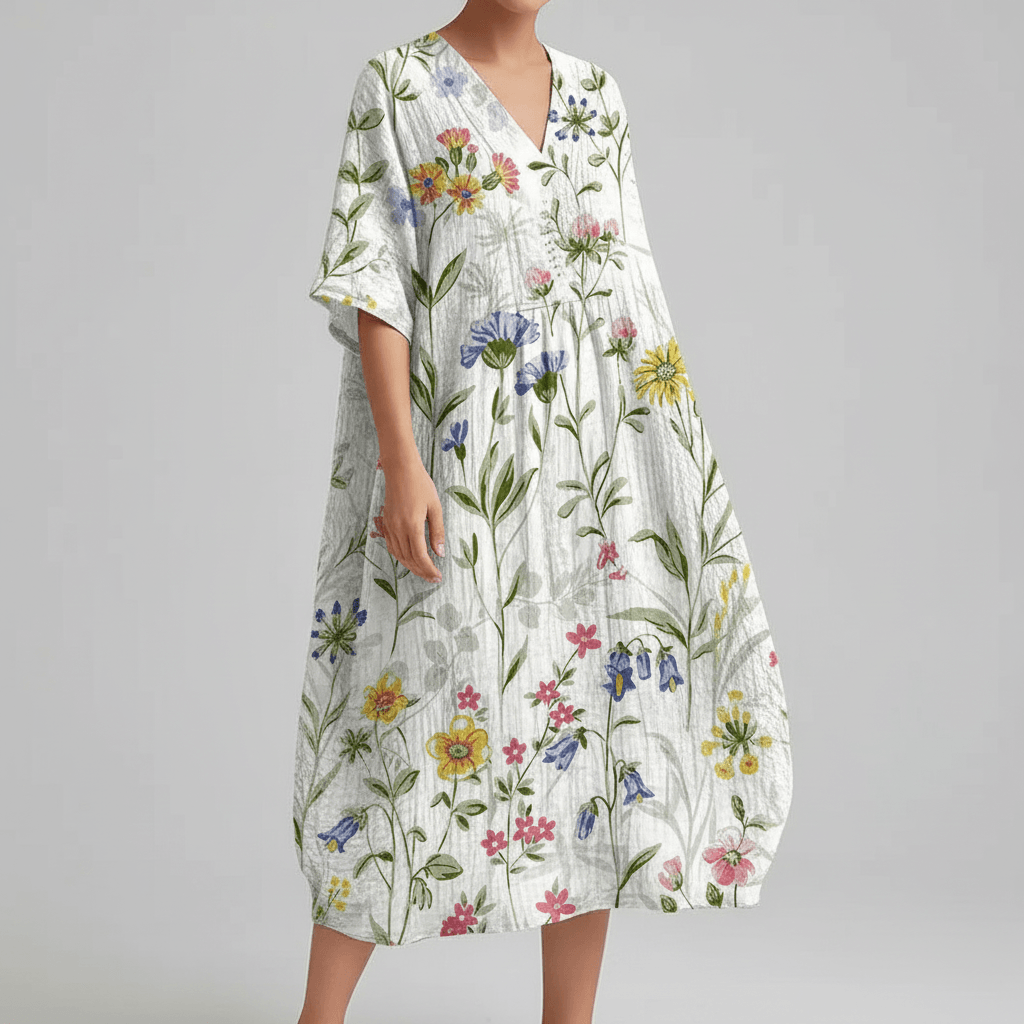 Platomer | Färgglad blommig sommarklänning