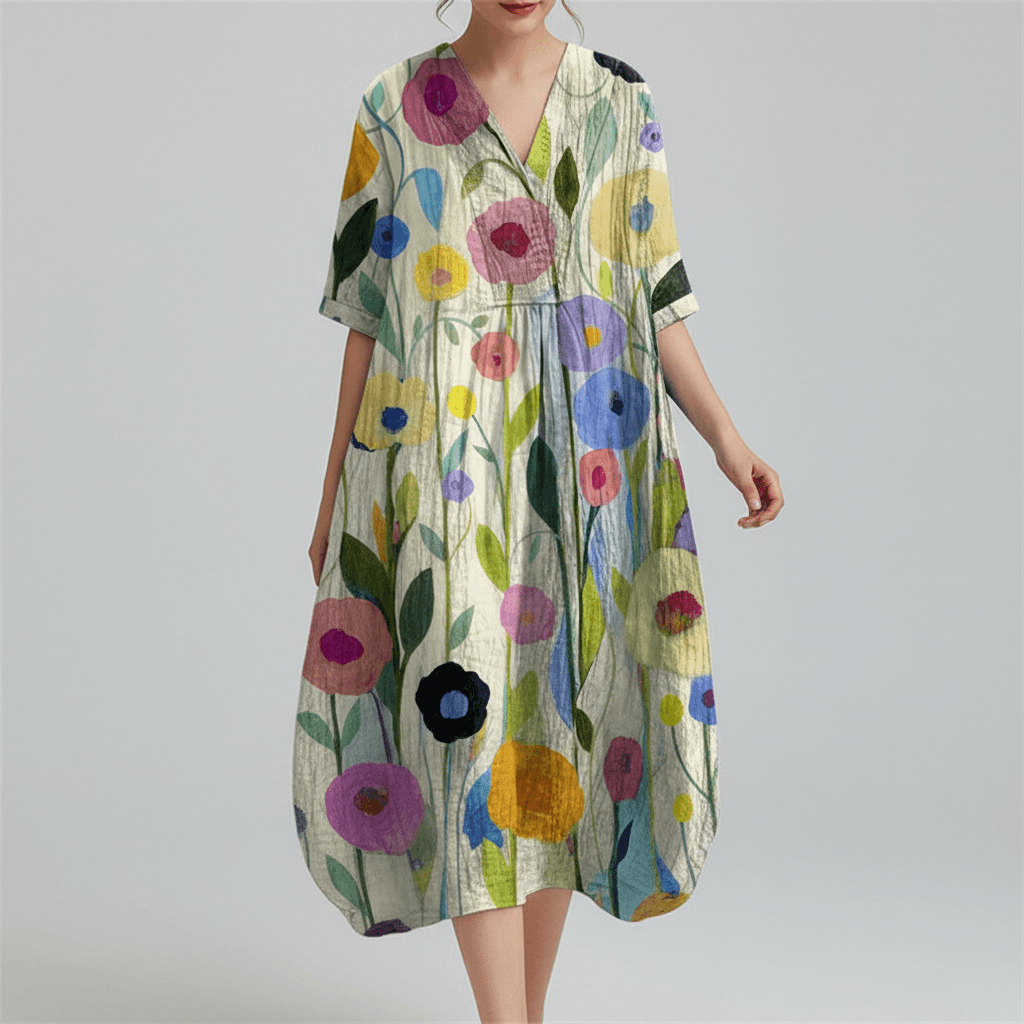 Platomer | Färgglad blommig sommarklänning