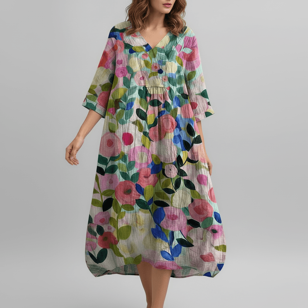 Platomer | Färgglad blommig sommarklänning