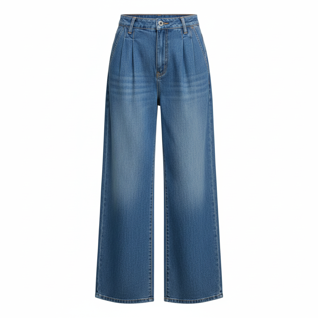Platomer | Hög midja vid ben jeans