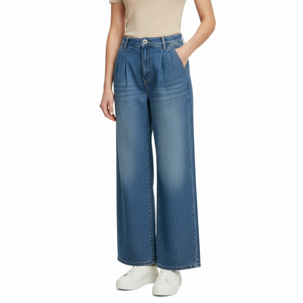 Platomer | Hög midja vid ben jeans