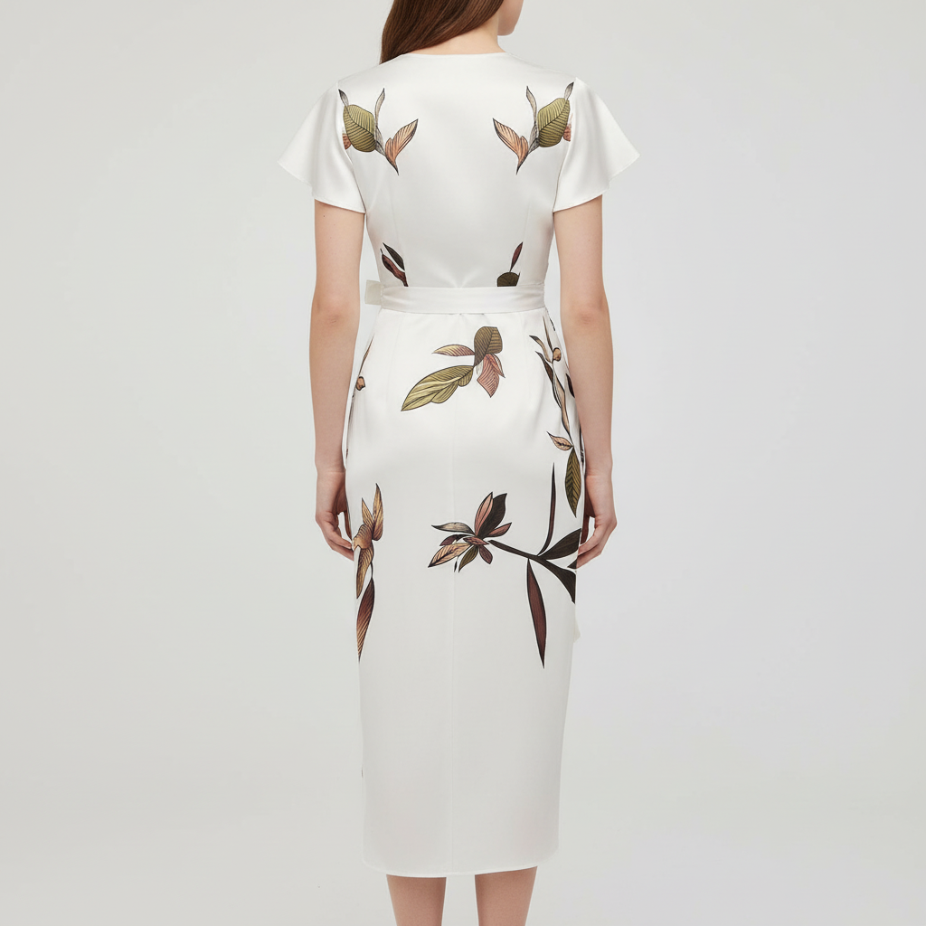 Platomer | Omlottklänning med V-ringning och knytband