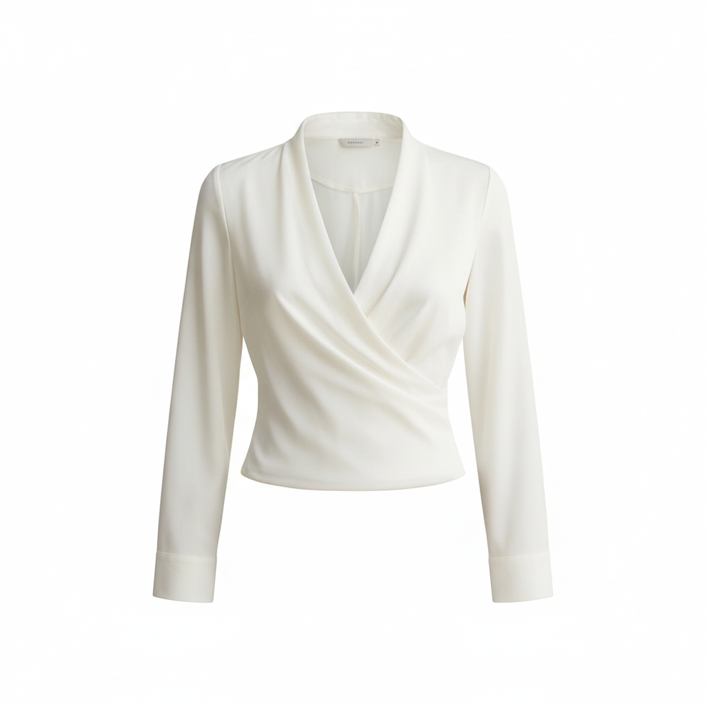 Platomer | Satin omlottblus med smickrande passform