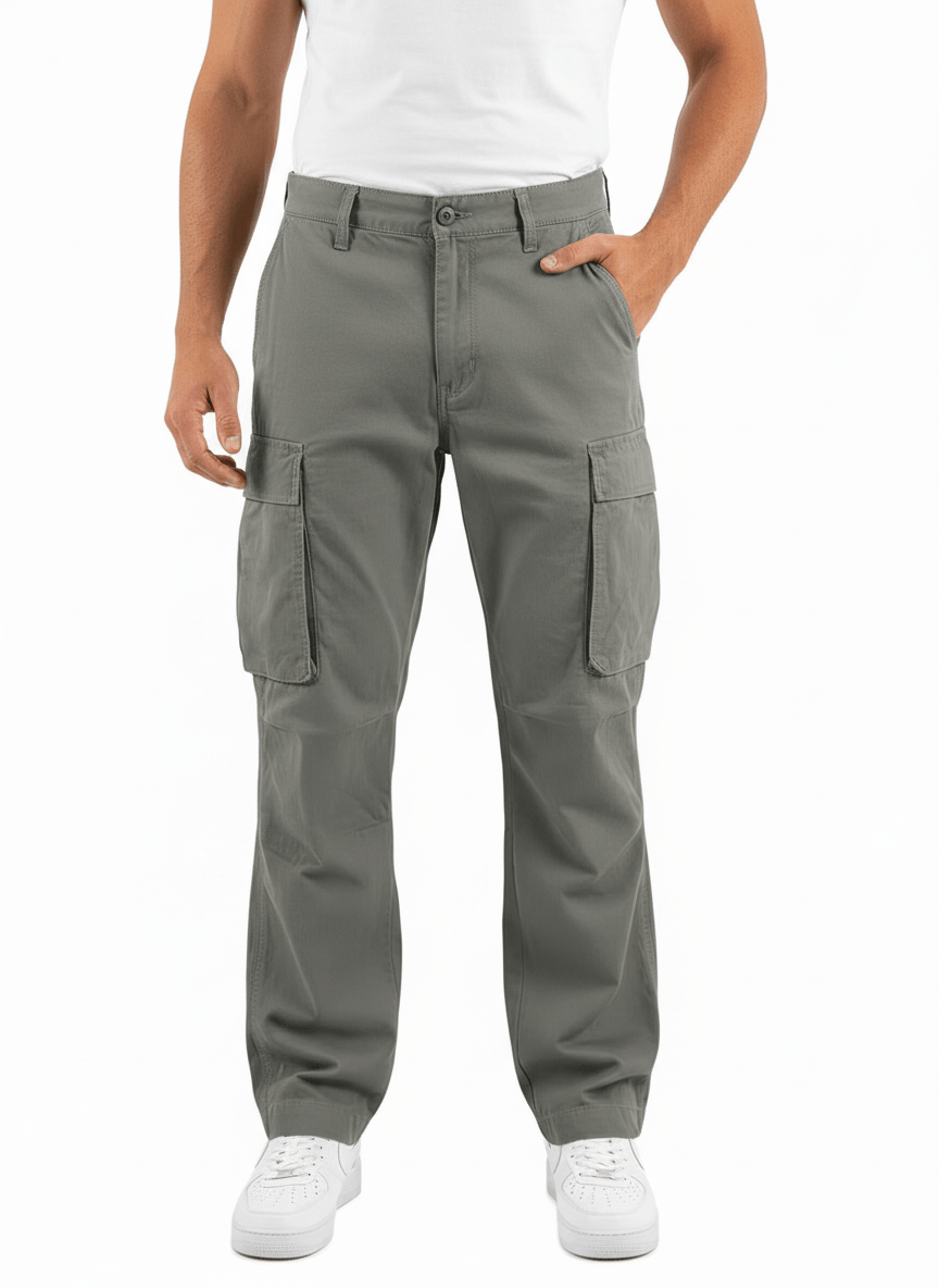 Platomer | Stretchmaterial cargobyxor med praktiska fickor
