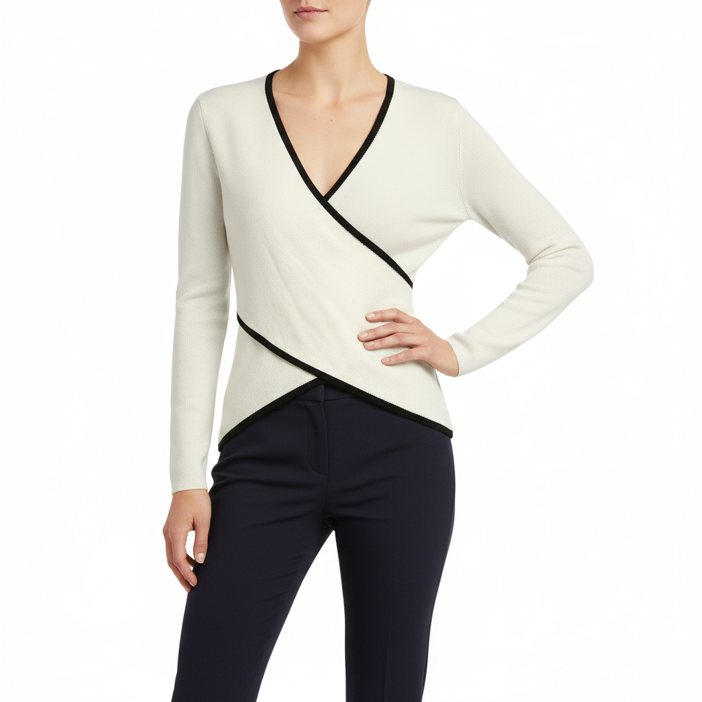 Platomer | V-ringad blus i mjukt tyg