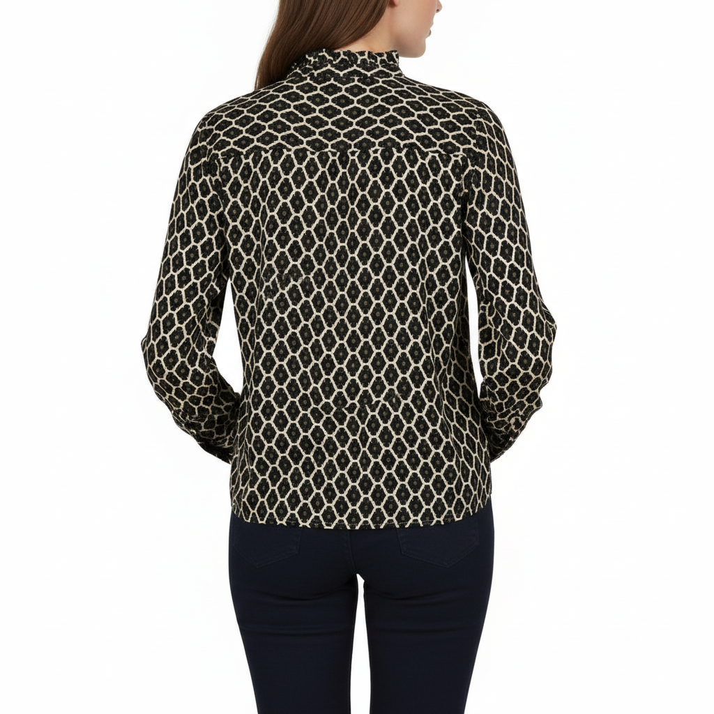 Platomer | V-ringad blus med avslappnat snitt