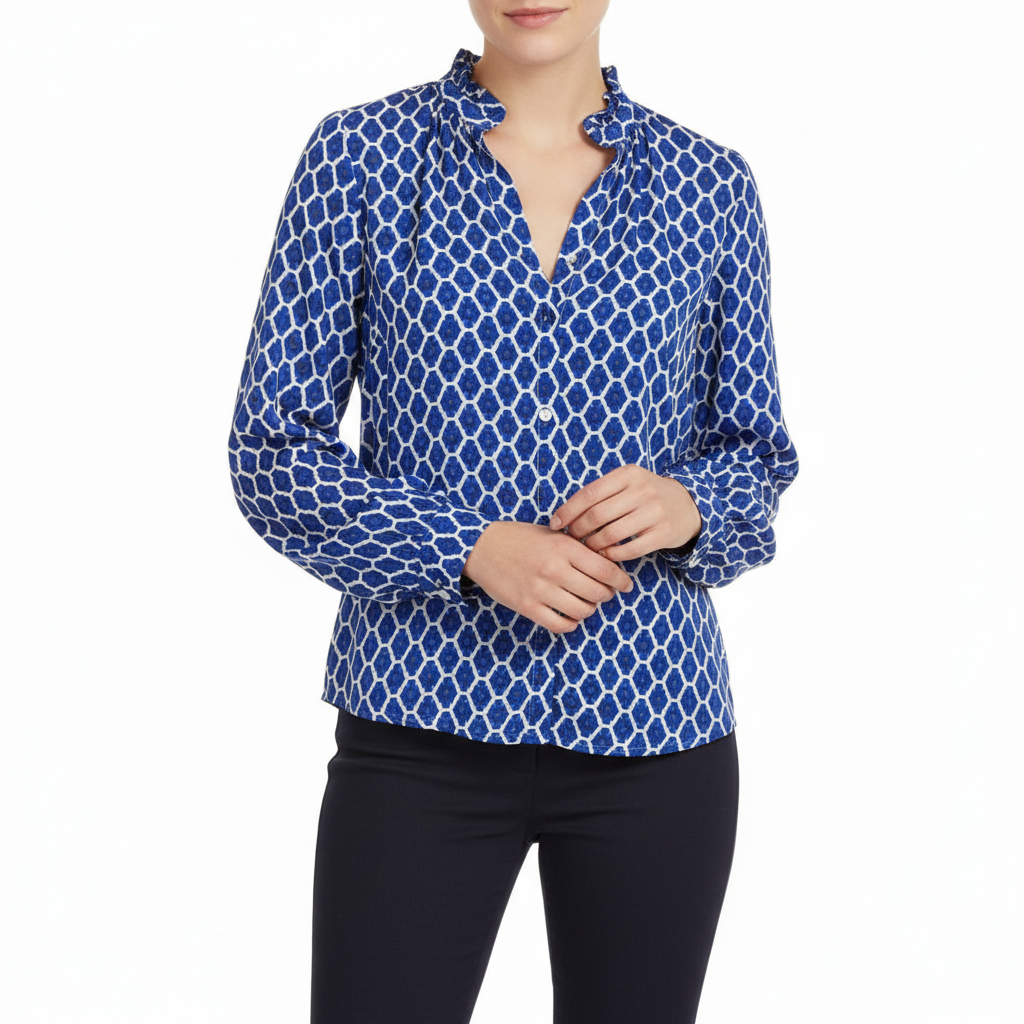 Platomer | V-ringad blus med avslappnat snitt