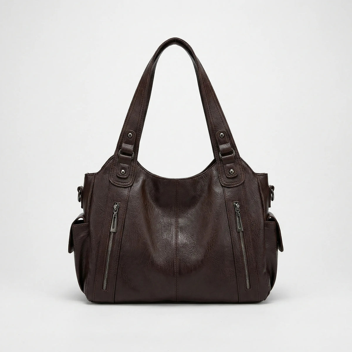 Crossbody väska dam i konstläder med många fickor, rymlig axelremsväska - view 5