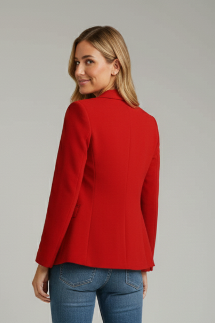 Kavaj dam med klassiskt slag och en knapp, enknäppt blazer till kontoret och festen - view 9