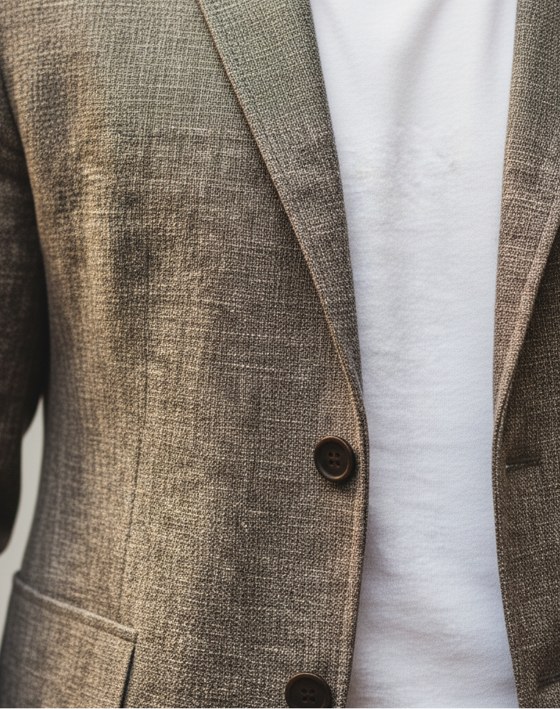 Kavaj herr i bomullsmix med slim fit och reverskrage, till business casual och fest - blazer herr - view 9