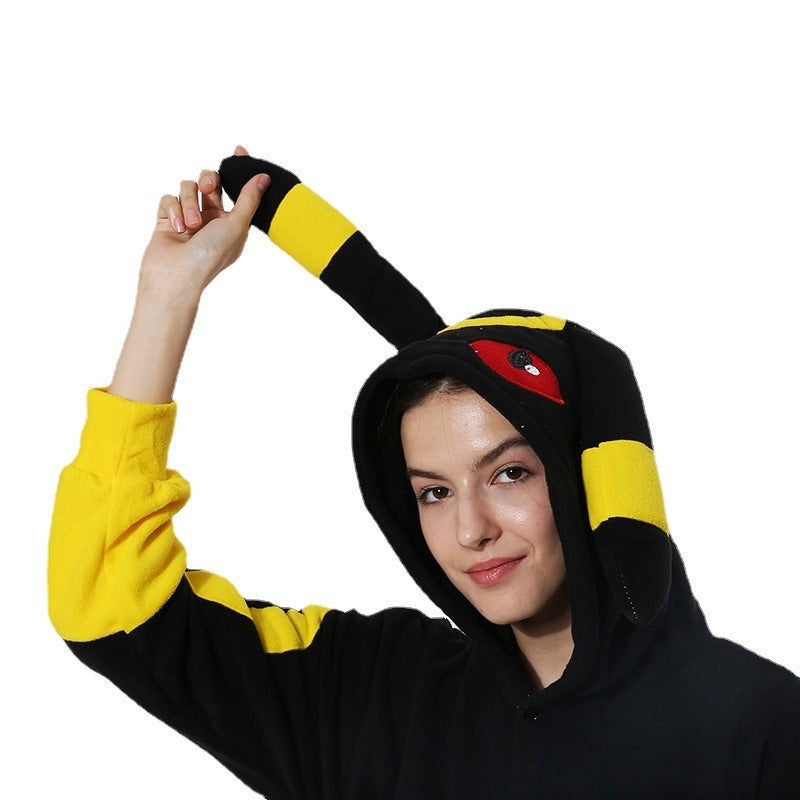 Kigurumipyjamas i mjuk fleece, unisex onepiece för vuxna och barn, mysig och varm för hela familjen - view 11