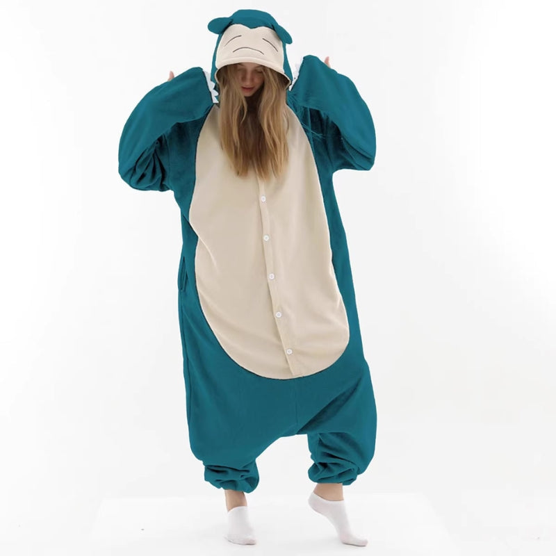 Kigurumipyjamas i mjuk fleece, unisex onepiece för vuxna och barn, mysig och varm för hela familjen - view 12