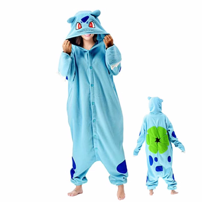 Kigurumipyjamas i mjuk fleece, unisex onepiece för vuxna och barn, mysig och varm för hela familjen - view 15