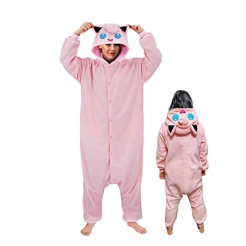 Kigurumipyjamas i mjuk fleece, unisex onepiece för vuxna och barn, mysig och varm för hela familjen - view 17