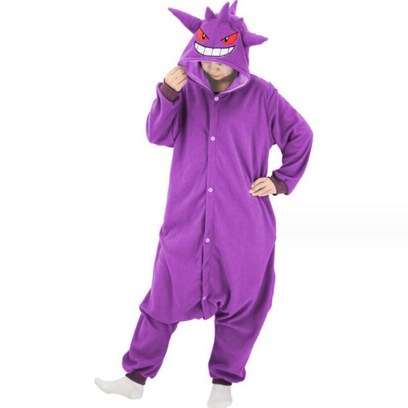 Kigurumipyjamas i mjuk fleece, unisex onepiece för vuxna och barn, mysig och varm för hela familjen - view 2