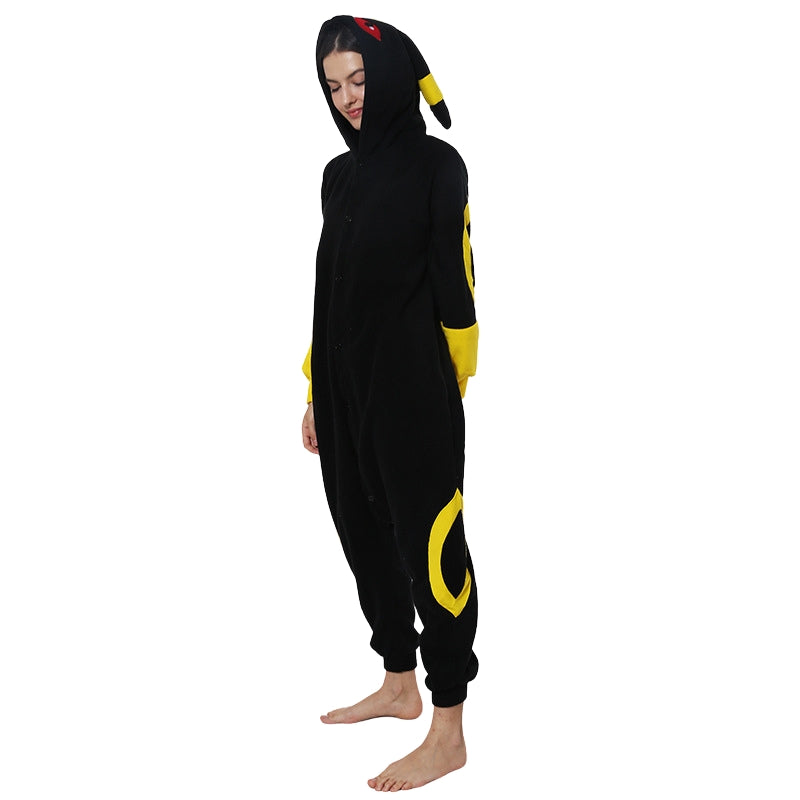Kigurumipyjamas i mjuk fleece, unisex onepiece för vuxna och barn, mysig och varm för hela familjen - view 9