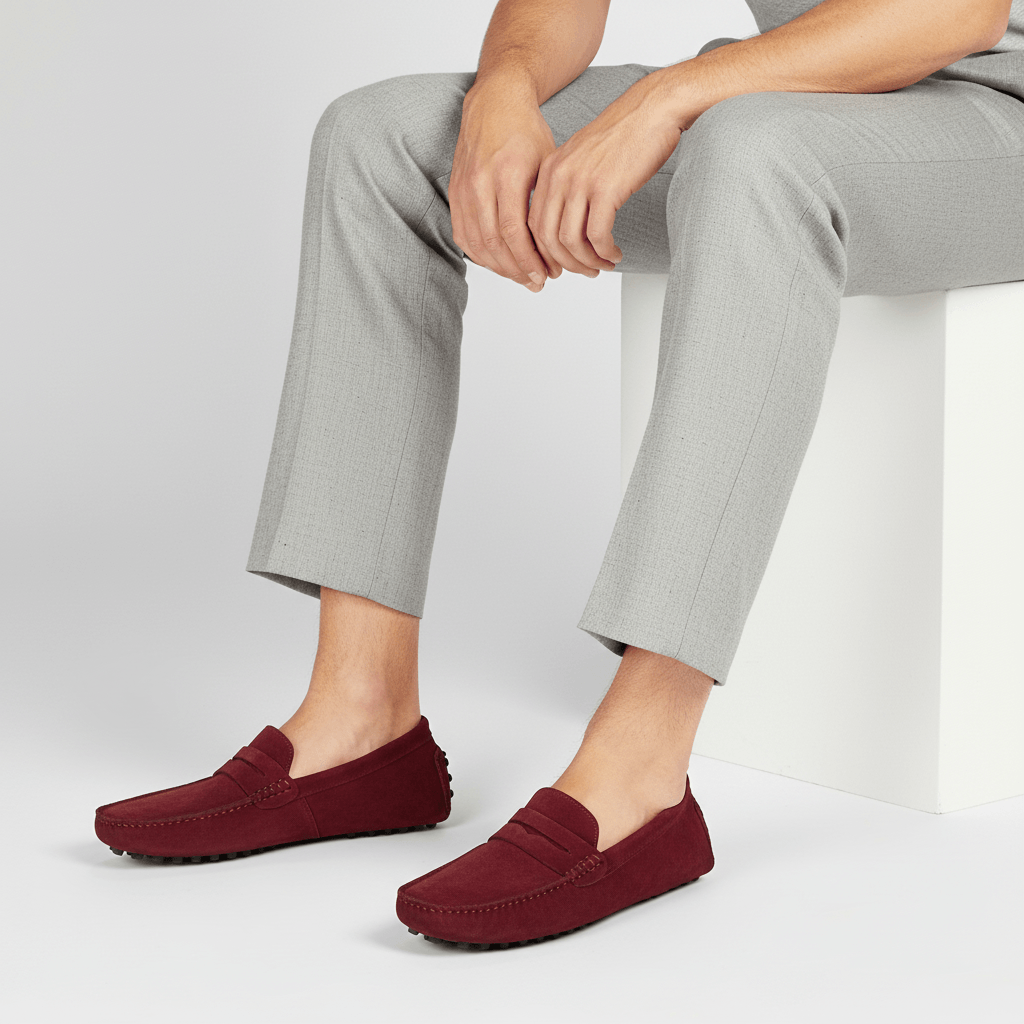 Loafers för herr i mocka med mjuk innersula och italiensk design - view 16