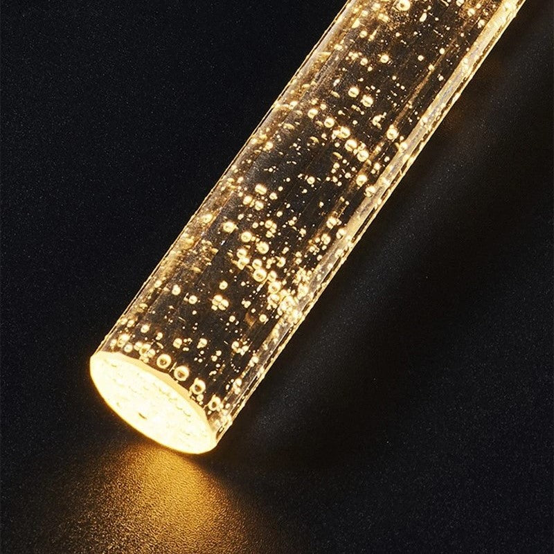 Pendellampa i glas, cylinderformad LED över matbord, till matsal och vardagsrum - taklampa hängande - view 3