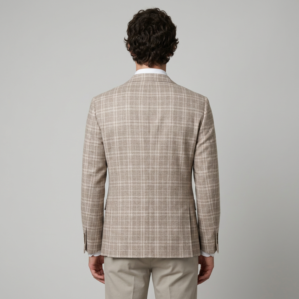 Rutig kavaj herr med smal passform, blazer till jeans, bröllop och fest - view 7