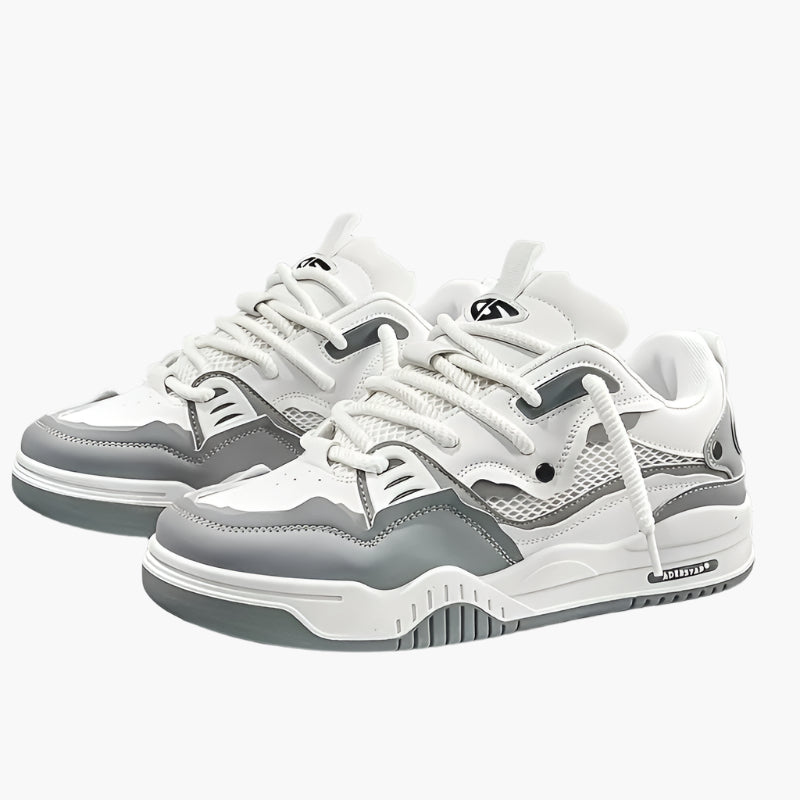 Sneakers herr med geometriskt mönster, låga och snörade, för stan och sport - snygga herrskor - view 7